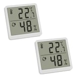 TFA Dostmann 30.5059.02.02 Lot de 2 thermomètres et hygromètres numériques d'intérieur pour le contrôle de la température ambiante et de l'humidité Blanc