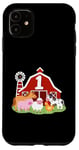 Coque pour iPhone 11 1er anniversaire animaux de la ferme Bday Party 1 an garçon tout-petit