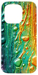 Coque pour iPhone 15 Pro Green and Orange Rainbow Art Modern Abstract Aesthetic