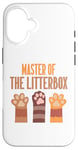 Coque pour iPhone 16 Le père du chat Master of the Litterbox