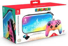 Bundle Pdp Manette Filaire Rematch Et Étui Super Mario Star Spectrum Pour Nintendo Switch