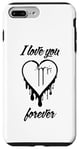 Coque pour iPhone 7 Plus/8 Plus I LOVE YOU FOREVER – Cœur graffiti