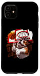 Coque pour iPhone 11 Bulldog anglais jouant au basket-ball drôle chien basket-ball