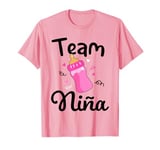 Team Niña Gender Reveal Party Team Girl Baby Announcement T-Shirt