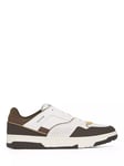 Tommy Hilfiger Basket Leather Trainers, Dark Coffee