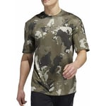 adidas Continent Camo City Mens Training Top Green Short Sleeve Gym T-Shirt