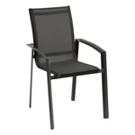 Fauteuil de jardin empilable Axant Anthracite & Graphite - Anthracite / Graphite - Hespéride