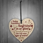 Novelty Valentines Gift For Boyfriend Gift For Him Wooden Heart Plaque Gift Idea