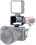 Linghuang Selfie Flip Screen for Mirrorless Camera for Sony A7R3 A7III A7II A6000 / A6300 / A6500 Cold Shoe Microphone Bracket for Fujifilm XT3 XT20 Canon Panasonic GX85 Nikon Z7 Rearview Mirror