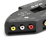 3 In 1 Out Video Splitter Black Switch Selector With Av Cable Fo Set