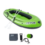 VEVOR Bateau Gonflable, Bateau de Pêche Pneumatique pour 4 Personnes, Kayak en PVC Solide, avec Rames en Aluminium de 116 cm, Pompe à Haut Rendement, Capacité de Charge 499 kg pour Adultes Enfants