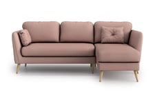 Claravik 3-seter Divansofa - Rosa Sofa med sjeselong Lyserød