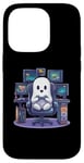 iPhone 14 Pro Funny Ghost Gamer Halloween Console PC Cute Gaming Ghost Case