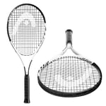 HEAD Geo Speed Raquette de Tennis pour Adulte – Raquette pré-cordée – Raquette d'équilibre légère de 69,5 cm – Grip de 11,4 cm, Noir/Blanc