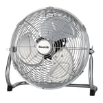 Greenfields Chrome Metal Cooling Fan High Velocity Free Standing with Adjustable Head and 3 Speeds - Aluminium Blades,Perfect for Home, Office, Gyms, Industrial Environments (12" Metal Floor Fan)