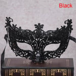 Venedig Sexig Gyllene Rävmask Maskerad Dansmask Black