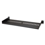 StarTech 1U Vented Server Rack Cabinet Shelf  7in Deep Fixed Cantilever Tray  Rackmount Shelf for 19" AV/Data/Network Equipment Enclosure w/ Cage Nuts