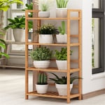 4 Layer Wooden Bamboo Bathroom Kitchen Shelf Storage Rack Unit Book Plant Stand