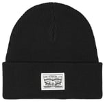 Levi's Men's Backpatch Beanie, Regular Black, One Size