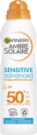 Garnier Ambre Solaire Sensitive Hypoallergenic Dry Mist Sun Cream Spray SPF50+,