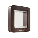 Sureflap - Grande chatiere a puce électronique - Marron - 178 mm x 170 mm (Mémorisation d'un maximum de 32 puces)