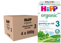 HiPP Organic 3 Growing up Baby Milk Powder Formula, From 12 Months, 600g (Pack