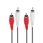 Câble et Connectique Accsup CABLE 2 RCA MALE / 5M NOiR