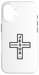 Coque pour iPhone 16 Jesus Alpha & Omega