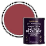 Rust-Oleum Peinture Rouge Résistante à l'eau pour Faïence de Cuisine, Finition Mate - Soho 750ml