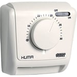 VEMER VE022000 KLIMA in - Thermostat d'ambiance Mécanique avec Bouton, Fonction Chauffage et de Refroidissement + Interrupteur on/Off, Blanc
