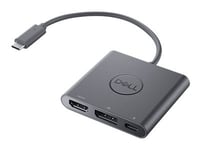 Dell - Video Adapter - 24 Pin Usb-C Hann Til Hdmi, Displayport, Usb-C (Kun Strøm) Hunn - 18 Cm - 4K-Støtte, Strømgjennomgang