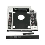 Universal 12.7mm Sata 2nd Ssd Hdd Hard Drive Caddy For Cd/dvd-ro Black