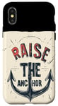 Coque pour iPhone X/XS Superbe costume de discours pour marin Raise the Anchor