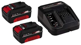 Original Einhell Starter Kit 2 x 3,0 Ah Power X-Change (Li-Ion, 18 V, 2 batteries 3,0 Ah et chargeur, compatible avec tous les appareils Power X-Change)