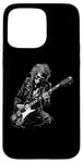 Coque pour iPhone 15 Pro Max Skeleton Guitar Guy Rock And Roll Band Rock On