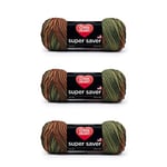 Red Heart Super Saver Lot de 3 pelotes de laine, différents tons de marron/vert (Fall)