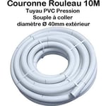 Couronne Rouleau 10m Tuyau Piscine PVC  Pression Souple Semi-Rigide à coller diamètre Ø 40mm  extérieur 4cm 40 mm