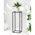 Support de plantes métal noir carré 80 cm 96588 table d'appoint haute tabouret de fleurs support de plantes design moderne - Dandibo