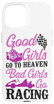 iPhone 15 Go Kart Racing Girl Female Vintage Good Girls Go To Heaven Case