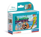 Clementoni Jigsaw Puzzle Disney Classic 6 Pieces - Cube Supercolor Puzzle For Children 2-4 Years, Cartoon, Disney, Gift For Boy/Girls, Puzzle For Kids, Made In Italy, 40657