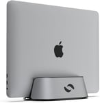 Support Vertical pour Ordinateur Portable en Aluminium, Support et Station d'accueil réglables, Support pour MacBook Pro et Autres Ordinateurs Portables de 12,7 cm à 3,8 cm, Gris sidéral