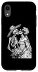 Coque pour iPhone XR Tees graphiques squelette pour mariage avec inscription « Dead Bride and Groom Kiss »
