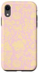 iPhone XR Coquette Yellow Lace on Pink with Bows and Roses Preppy Case