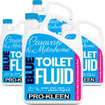 Blue Toilet Chemical Fluid Cleaner for Caravan & Motorhomes 4 x 2L