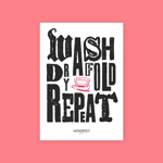 Monopoly Wash Dry Fold Repeat Art Print - A3