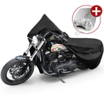 Walser - Garage à motos Chopper taille l pvc - 250 x 100 x 130 cm noir