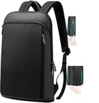 ZINZ 15 15.6 16 Pouces Sac à Dos Ordinateur Portable Mince et Évolutif Sac à Dos de Voyage d'affaires Antivol Imperméable avec USB Charging Port,DB01K02