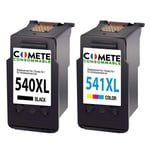 COMETE - 540/541XL : 2 Cartouches d'encres compatibles avec CANON - Marque française