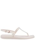 Crocs Miami Thong Flat Sandal - Dew Beige, Beige, Size 7, Women