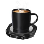 Mug Warmer,MQUPIN Coffee Warmer for Desk with 3 Temperature Settings (55℃/65℃/75℃), Cup Warmer for Tea, Milk with 1-12H Auto-off, Coffee, Tea and Milk Warmer for Office Home Desk Use